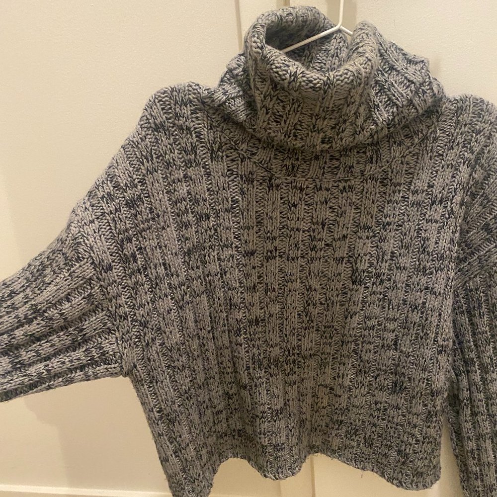 Gray & Black Turtle Neck
